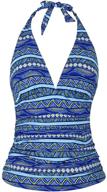 hilor womens plunging shirred tankini women's clothing in dresses logo