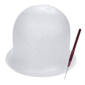 img 4 attached to 🎨 Colorful Hair Highlight Caps, Frosting Coloring Hat with Hair Hook, Silicone Hairdressing Tools for Professional Salons