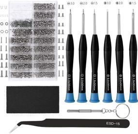 img 4 attached to 🔧 HKIDEE Eyeglasses Repair Kit: Fix Glasses, Sunglasses, Watch Clock Spectacles with 1000PCS Screws & 6 Screwdrivers Tweezer