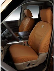 img 1 attached to 🚗 Custom Fit Brown Duck Weave Carhartt SeatSaver Seat Cover for Select Ram Models by Covercraft