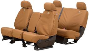 img 3 attached to 🚗 Custom Fit Brown Duck Weave Carhartt SeatSaver Seat Cover for Select Ram Models by Covercraft