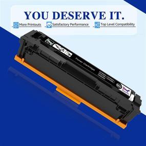 img 3 attached to 🖨️ HaloFox 202A 202X CF500A CF500X Compatible Toner Cartridge for HP Pro MFP Printers - High-Quality 4-Pack (Black Cyan Magenta Yellow)