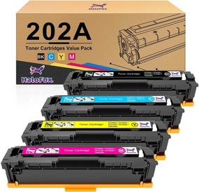img 4 attached to 🖨️ HaloFox 202A 202X CF500A CF500X Compatible Toner Cartridge for HP Pro MFP Printers - High-Quality 4-Pack (Black Cyan Magenta Yellow)