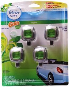 img 1 attached to Freshen Up Your Ride with Febreze Car Vent-Clip Air Freshener, Gain Original, 4 Count