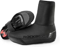 🚴 winter cycling shoe covers: rockbros warm & windproof water resistant thermal bike shoes cover for men women logo