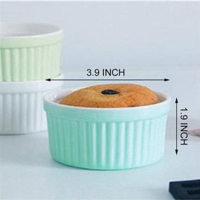 img 3 attached to Porcelain Ramekins Souffle Bakeware 8OZ 8PCS