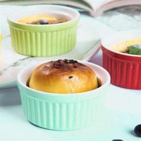 img 2 attached to Porcelain Ramekins Souffle Bakeware 8OZ 8PCS