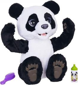img 4 attached to FurReal Curious Panda Interactive Plush: 🐼 A Playful Companion for Fun and Learning