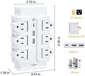 img 3 attached to Extender Protector Rotating Outlets Charger