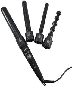 img 4 attached to Набор для завивки волос iKonic Clique Professional Curling Wand: 4-в-1 нагреваемая щипцы для завивки волос с 4 керамическими насадками и рукавицей, устойчивой к высокой температуре.