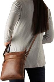 img 3 attached to Stylish Finelaer Leather Crossbody Bags for Women