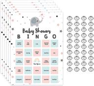 baby shower bingo elephant stickers logo