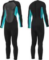 👧 junior youth 3mm neoprene full body wetsuit | long sleeve diving suit for boys & girls - perfect for swim lessons & swimming classes! logo