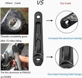 img 2 attached to LINGQUE Mountain Bike Square Taper Crankset, 170mm MTB Crankset with 104 BCD Narrow Wide Tooth Chainring 32/34T, Aluminum Crank Arm Set for Bicycles