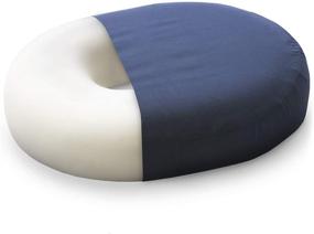 img 4 attached to 🪑 DMI Seat Cushion Donut Pillow - Tailbone Pain Relief, Hemorrhoids, Prostate, Pregnancy - Post Natal, Pressure Relief, Surgery - 18 x 15 x 3, Navy