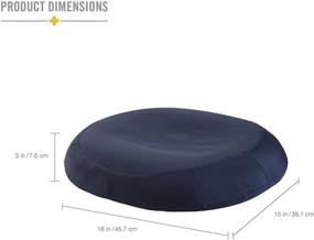 img 2 attached to 🪑 DMI Seat Cushion Donut Pillow - Tailbone Pain Relief, Hemorrhoids, Prostate, Pregnancy - Post Natal, Pressure Relief, Surgery - 18 x 15 x 3, Navy