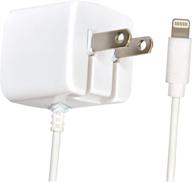 📱 apple certified iphone lightning charger: 6ft cable, 2.1a rapid power, travel-ready - white logo