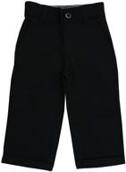 👖 ruggedbutts boys toddler black dress pants - 4t: durable & stylish bottoms for little boys logo