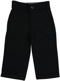 img 3 attached to 👖 RUGGEDBUTTS Boys Toddler Black Dress Pants - 4T: Durable & Stylish Bottoms for Little Boys