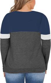 img 2 attached to Plus Sweatshirts Women Sleeve Crewneck