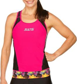 img 4 attached to 🏊 Womens Triathlon Top SLS3: Anti-Friction Seams, Slim Athletic Fit, No Shelf Bra