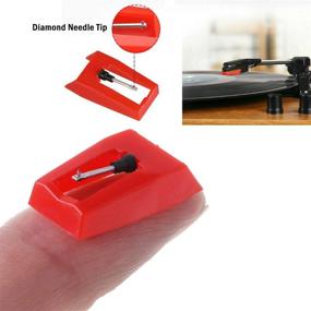 img 2 attached to High-Quality Record Player Needles - 3 Pack Universal Turntable Replacement Stylus Needles for Vinyl Record Player, LP Player, Phonograph (onesize, Red)
