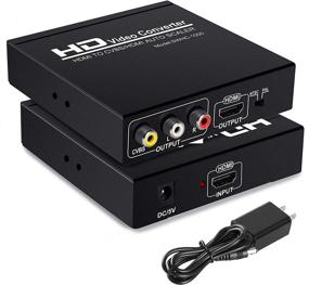 img 1 attached to Адаптер-конвертер HDMI в RCA и HDMI, NEWCARE HDMI в HDMI+3RCA CVBS AV адаптер для комбинированного видео и аудио с разветвителем, в комплекте адаптер питания, поддержка 1080P/PAL/NTSC, для HD телевизора, старого телевизора, камеры, монитора и многого другого