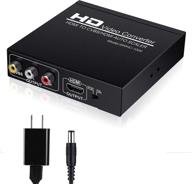 адаптер-конвертер hdmi в rca и hdmi, newcare hdmi в hdmi+3rca cvbs av адаптер для комбинированного видео и аудио с разветвителем, в комплекте адаптер питания, поддержка 1080p/pal/ntsc, для hd телевизора, старого телевизора, камеры, монитора и многого другого логотип