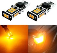 🚗 alla lighting t15 912 921 led bulbs: high lumens 2000, amber yellow - perfect for cars, trucks, rvs logo