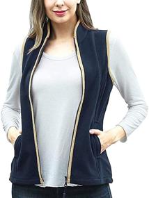 img 4 attached to Dilgul Zipper Pockets Lightweight Collar Women's Clothing