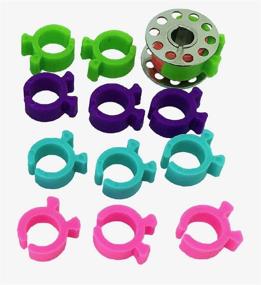 img 4 attached to 🧵 PeavyTailor Bobbin Holder Set of 50 Bobbin Clips - Organize Sewing Machine Thread with Thread Huggers. Bobbin Clamps Keep Thread Tails in Place - Sewing Kit Organizer to Prevent Unwinding.