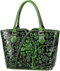 img 1 attached to 🌸 PIJUSHI Designer Handbags Floral Satchel: Stylish Women's Handbags & Wallets for Fashionable Trendsetters