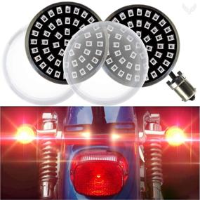 img 4 attached to Eagle Lights Generation II Midnight Edition Rear 1156 Red 2 Inch LED Turn Signals with Clear Lenses for Harley Davidson - Illuminate Your Ride in Style!