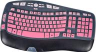 🎀 logitech k350 mk570 mk550 keyboard cover skin - ombre pink for ultimate protection and style logo