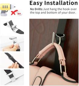 img 1 attached to 👜 Versatile Eohak Purse for Door-Hooks Organizers-Bag-Rack-Holder - Convenient 2Pcs Closet Storage Solution