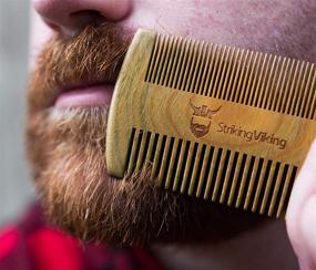 img 3 attached to 🪥 Striking Viking Sandalwood Beard Comb: Anti-Static, Fine & Coarse Teeth, Portable and Ideal for Balms and Oils