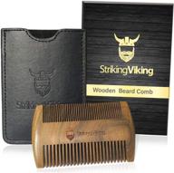 🪥 striking viking sandalwood beard comb: anti-static, fine & coarse teeth, portable and ideal for balms and oils logo