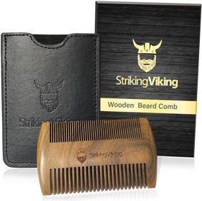 img 4 attached to 🪥 Striking Viking Sandalwood Beard Comb: Anti-Static, Fine & Coarse Teeth, Portable and Ideal for Balms and Oils