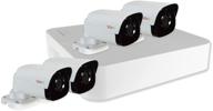 📷 revo america ru41b4g-1t система видеонаблюдения ultra hd: 4-канальный nvr с 4-мегапиксельными пулантиповыми камерами (белый) - включено 1 тб хранилище логотип