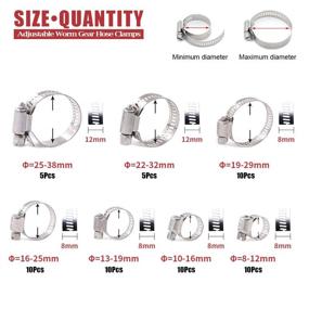 img 3 attached to 🔧 Hilitchi Adjustable Stainless Assortment - 8 to 38mm Range