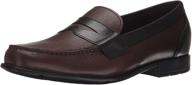 rockport classic penny loafer brown logo