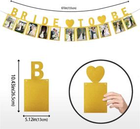 img 1 attached to LINGPAR Gold Foiled Bride-to-Be Photo Banner for Wedding Sign, Decorative Bridal Shower and Hen Night Party Decoration - (Gold)