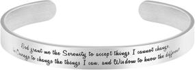 img 4 attached to Inspirational Christian Bracelets for Women: Bible Verse Cuff Bangle, Perfect Religious Gift for Her and Baptism Jewelry