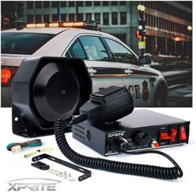 img 4 attached to 🚨 Xprite 200W 8-Tones Emergency Warning Siren ULTRA Slim Speaker PA System Kit with Handheld Microphone and Light Control Switches