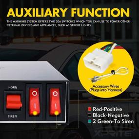 img 1 attached to 🚨 Xprite 200W 8-Tones Emergency Warning Siren ULTRA Slim Speaker PA System Kit with Handheld Microphone and Light Control Switches