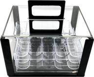 🎲 yuanhe 600 chip clear acrylic poker chip carrier with 6 chip racks логотип