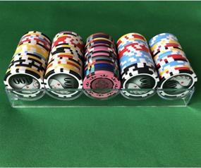 img 1 attached to 🎲 Yuanhe 600 Chip Clear Acrylic Poker Chip Carrier with 6 Chip Racks