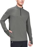 🏃 performance-driven: baleaf men's quick dry quarter zip long sleeve running shirt for optimal athletic workouts логотип