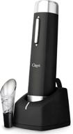 🍷 ozeri prestige electric wine opener set with aerating pourer, foil cutter, and rechargeable stand logo