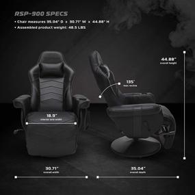 img 1 attached to RESPAWN 900 Racing Recliner Reclining RSP 900 BLK